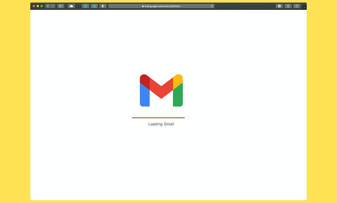 Gmail loading screen